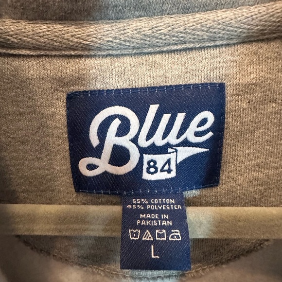 Blue 84 Virginia Tech Hokies 1/4 Zip Sweatshirt Men's Gray Size Lg NWOT - Picture 6 of 6